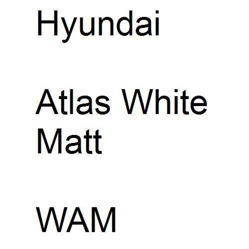 Hyundai, Atlas White Matt, WAM.